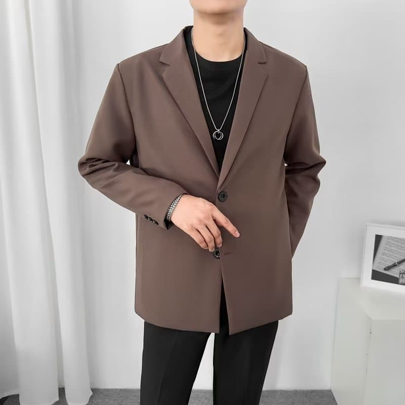 2024 Spring/Autumn New Style Men's Handsome Suit Jacket Light Mature British Style Casual Popular Small Suit Preppy Style