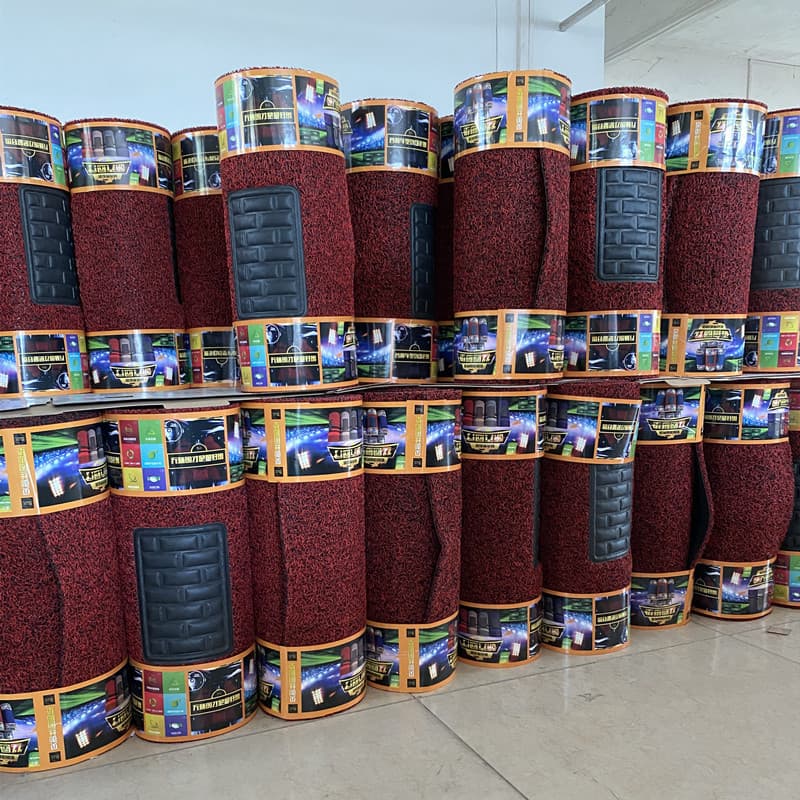 Universal Car Rubber Floor Mat Roll PVC Plastic Spun Carpet Cuttable 3-Piece Set Factory Wholesale