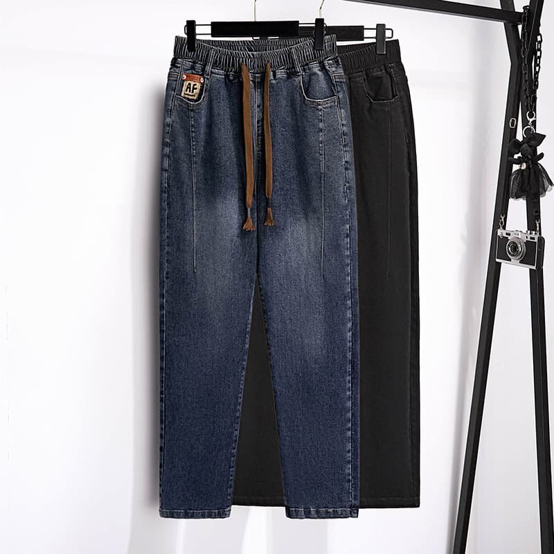 Plus Size Women's Jeans 200/300 lbs High Waist Slimming Casual Loose Fit Dad Pants 3375