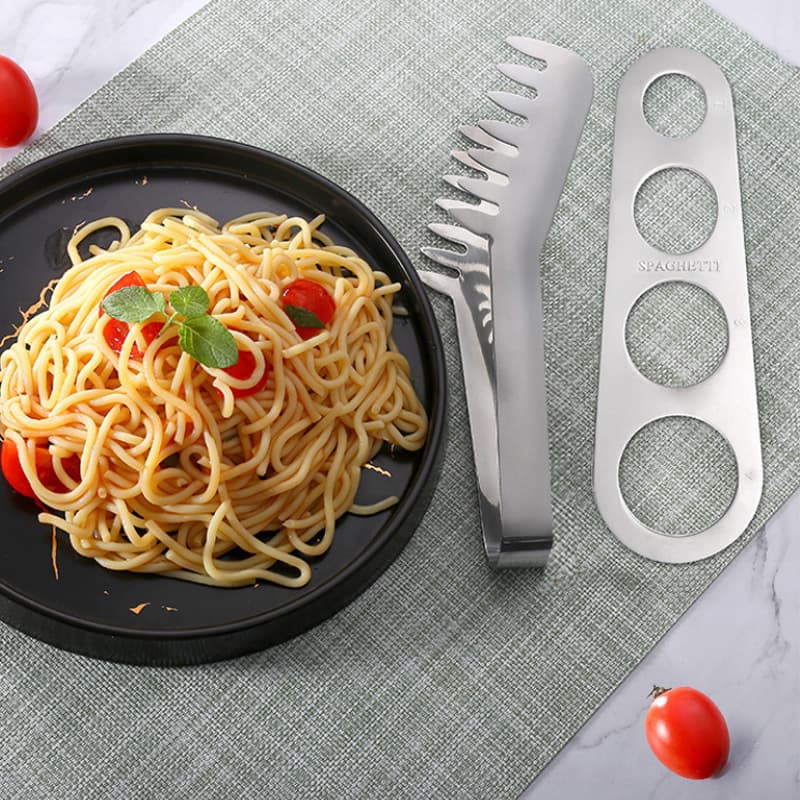 Stainless Steel Bread Tongs Food Tongs Barbecue Spaghetti Comb Shaped Kitchen Tools Spaghetti Measure Stainless Clamp Amazon