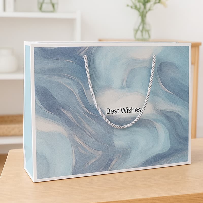 Ink Blue Bow Gift Box Birthday Party Favor Box Lid and Base Cosmetic Packaging Box Gift Box Manufacturer