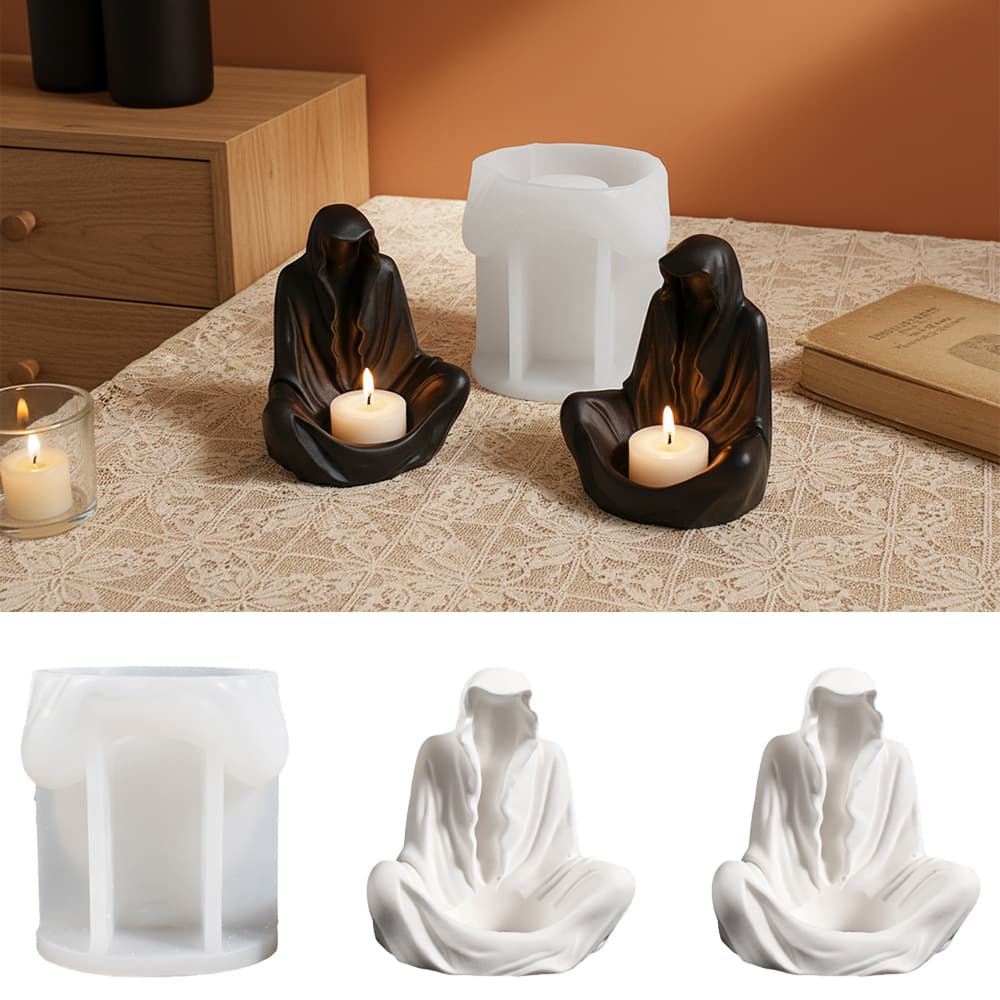 Cross-border three-dimensional human body ornaments faceless walker silicone mold diy aromatherapy plaster candle glue resin abrasive tool