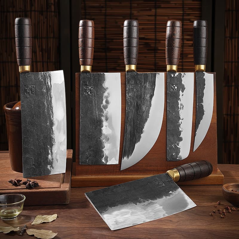 Hongchuan Factory Stock Hand-Forged Traditional Kitchen Knife, Sharp, Gradually Thinning, Chopping and Slicing Knife, Slicing Knife, Commercial Kitchen Tool