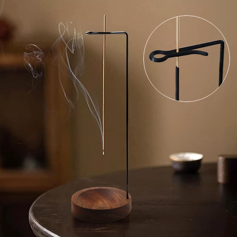 Cross-border Inverted Line Zen Hanging Incense Stick Holder Incense Burner Incense Base Home Living Room Decoration Sandalwood Agarwood Incense Burner Clip