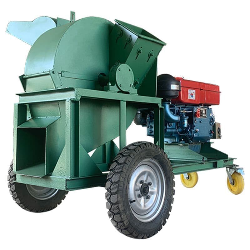 Multifunctional Portable Diesel Wood Crusher for Scrap Wood, Branches, Sawdust, and Edible Fungus Wood Chip Grinder