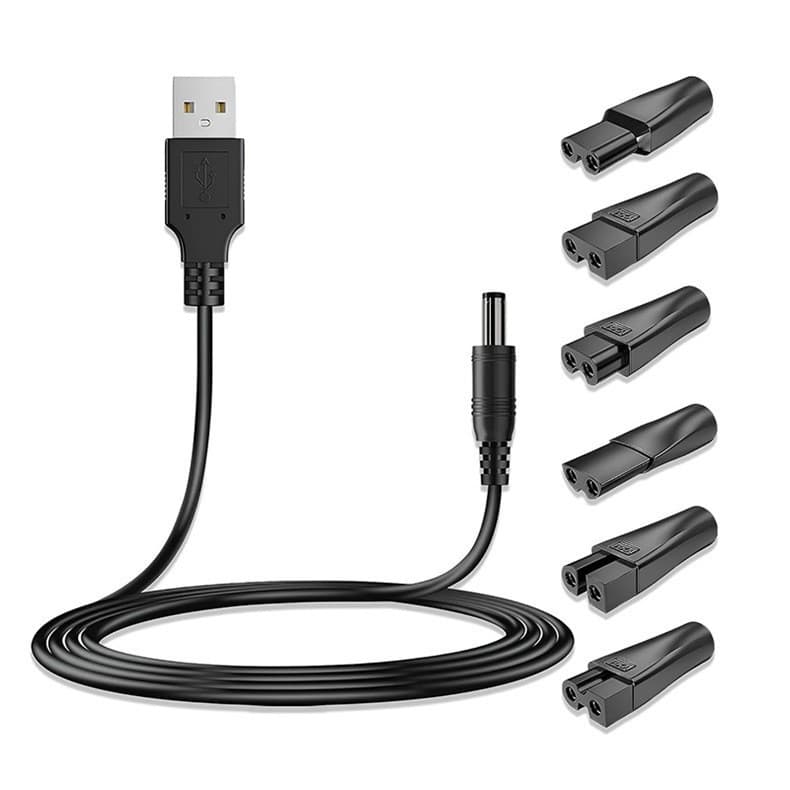 Charging Adapter 5.5*2.1 Female Socket to Dual-Hole Adapter and Pentium to 5521 Female Socket 8-in-1 Kit