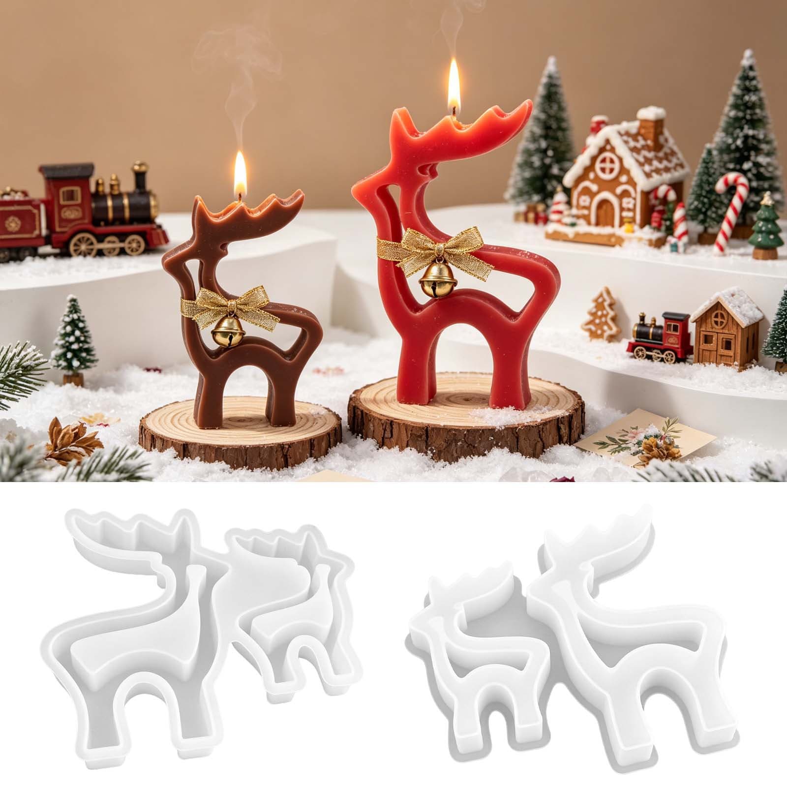 diy glue mold Christmas Erlian Fawn Elk scented candle wholesale Christmas decoration cross-border souvenirs