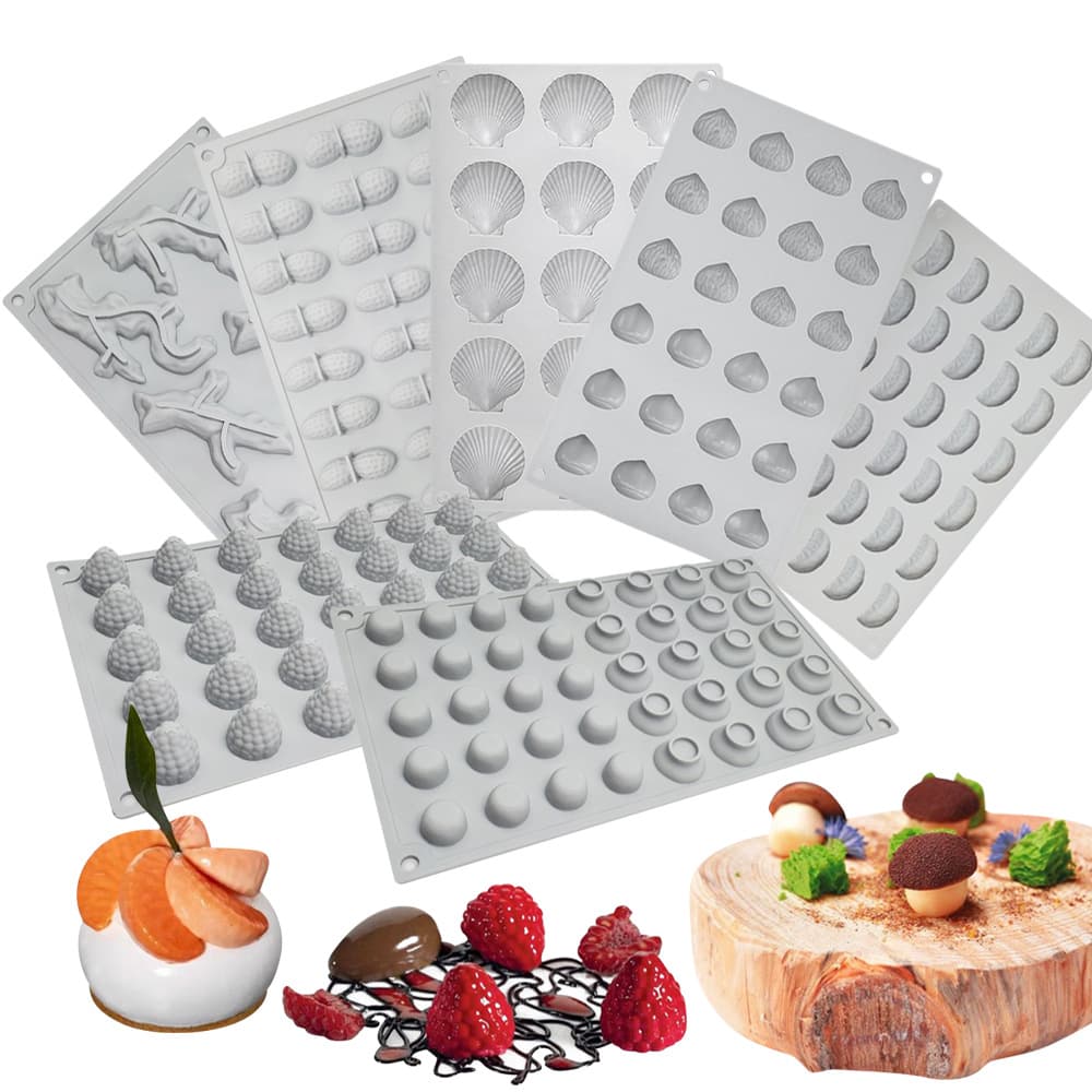 Simulation 3D Dew Chestnut Raspberry Mousse Silicone Mold DIY Peanut Baking French Dessert Cake Supplies