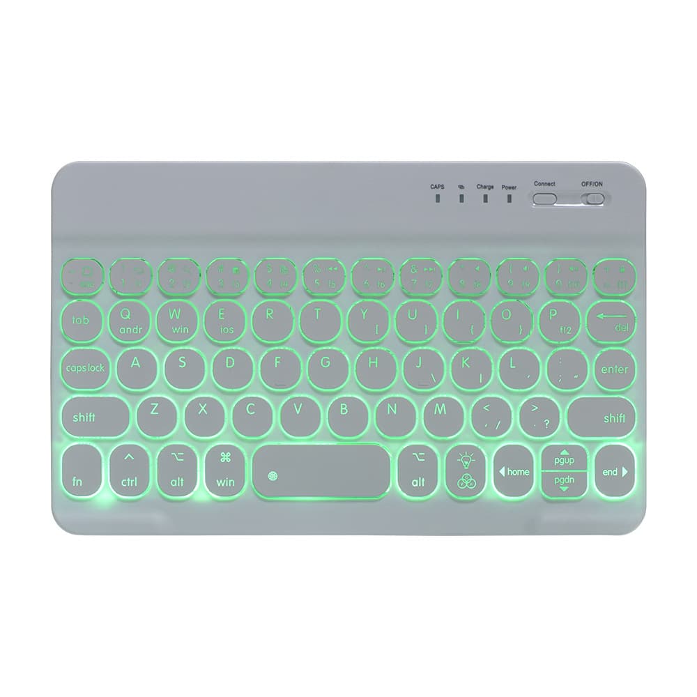 Compatible with iPad mini6 Bluetooth Keyboard, Android Apple Huawei Universal Round Keycap Keyboard 8-inch Backlit Keyboard