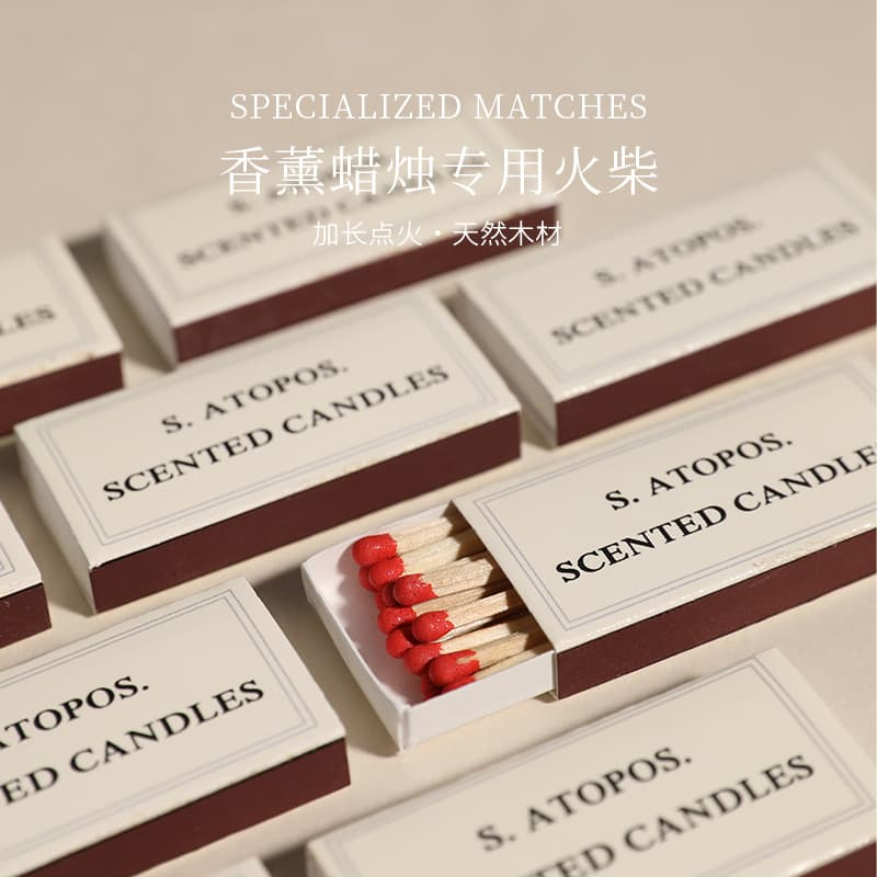 Wholesale Aromatherapy Candle Matchbox Creative Vintage Matches Matchbox for Cake Shop Home Use