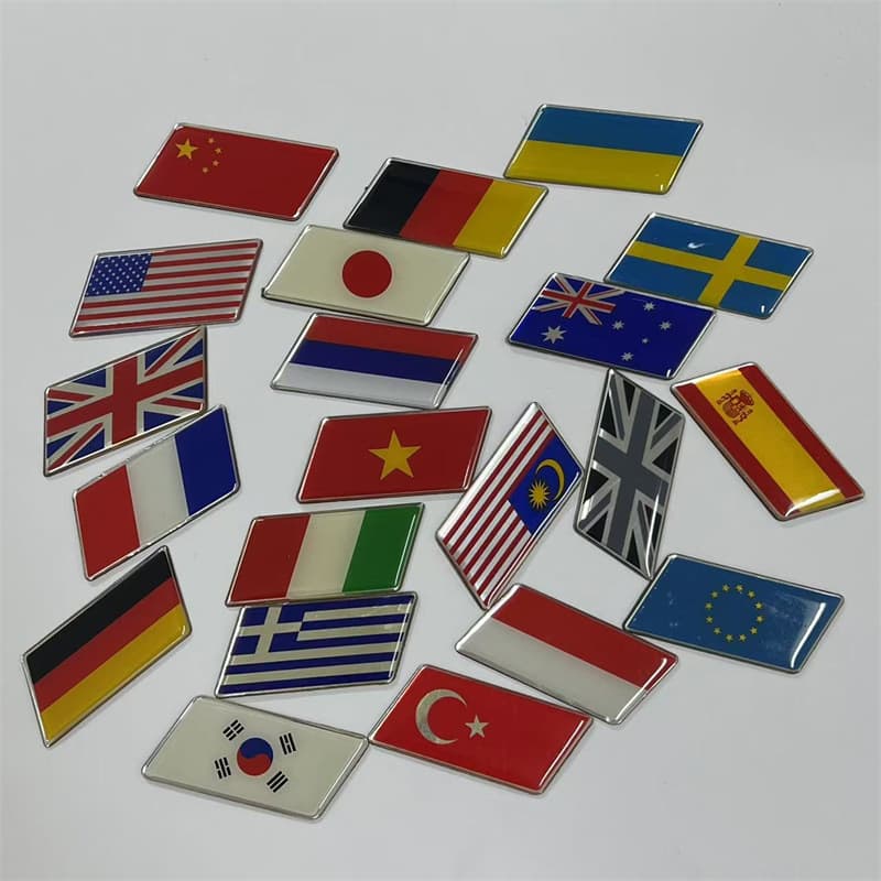 Suitable for car metal stickers, body stickers, crystal car stickers, Italian, German, French, British, American, Chinese aluminum tail labels
