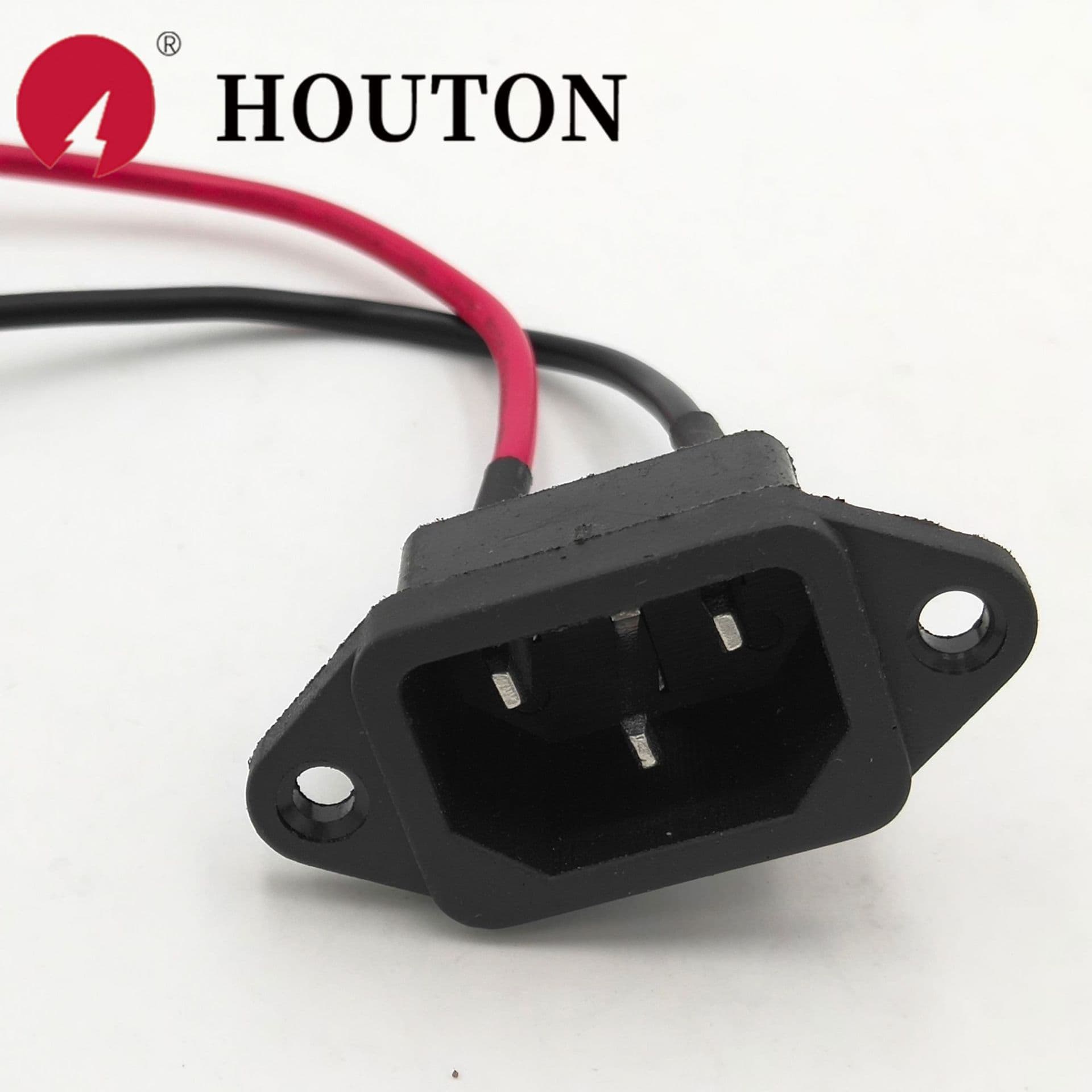 AC-04 Power Socket with Cable 10A 250V Three-pin Connector for Rice Cooker, Electric Vehicle Power Interface Socket