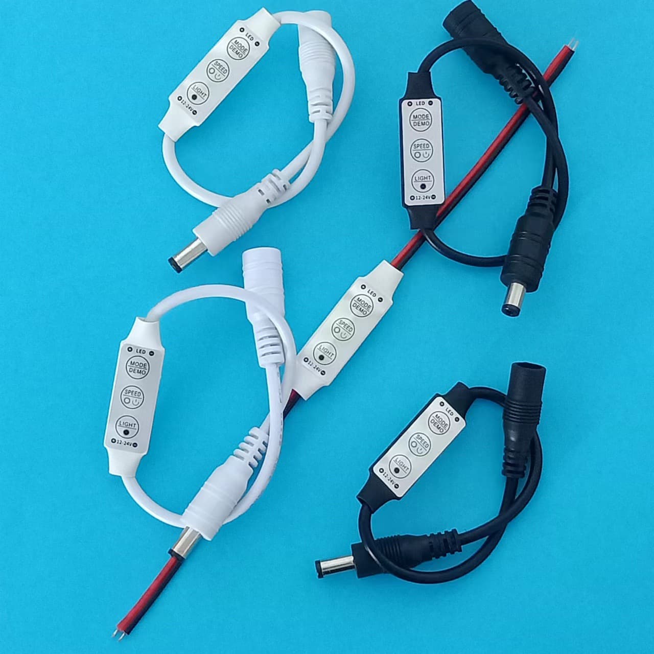 LED Controller 3-Key Mini 12V Single Color Dimmer Mini Hand-Tuned Single Color Controller 24V LED Strip