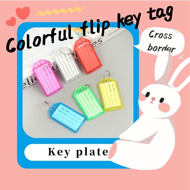 Plastic Flip Key Plate Office Label Plate Door Number Plate