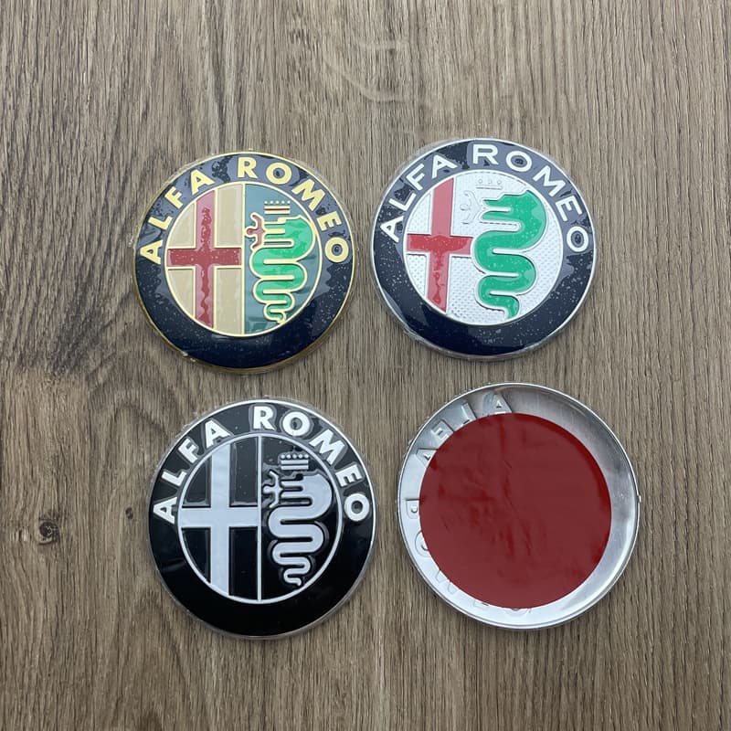 For Alfa Romeo Front and Rear Badge Custom Badge Hood Decal ALFA Romeo 74mm 75mm