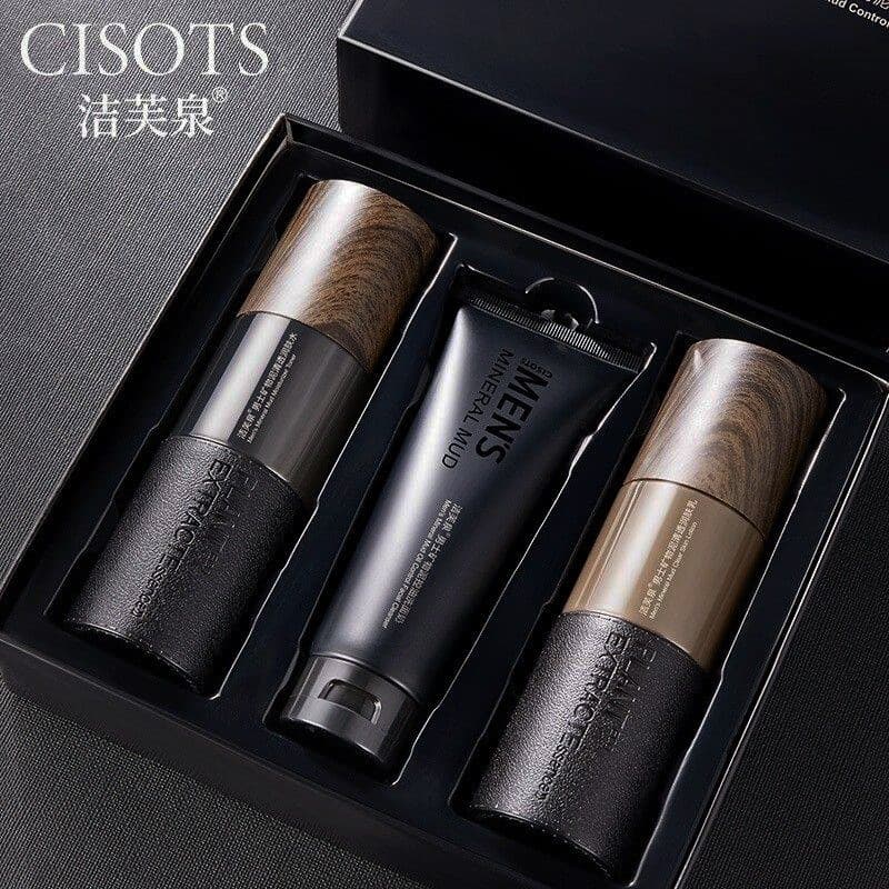 Jiefuquan Men's Skincare Set, Men's Birthday Gift, Hydrating Moisturizing Oil Control Facial Cleanser and Lotion Set