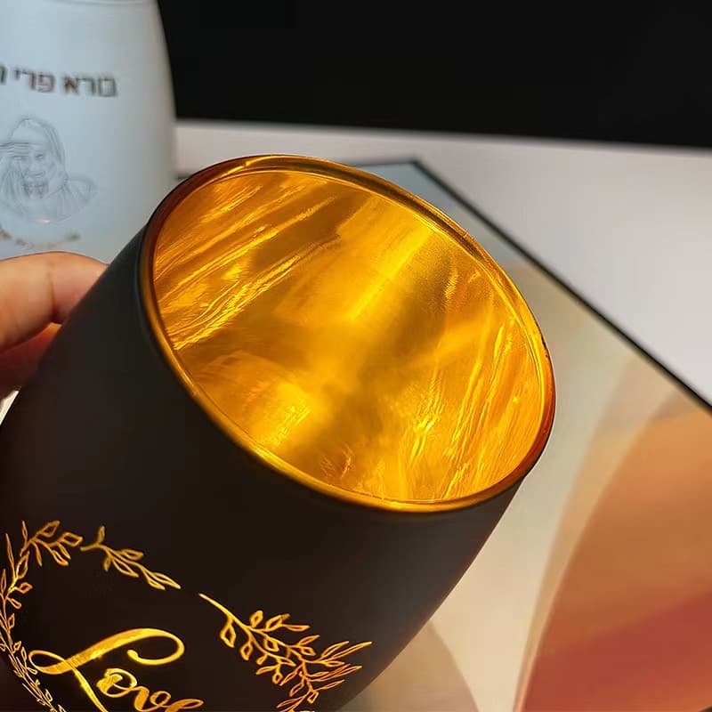Creative candle cup, transparent European candle holder decoration, candle glass bottle, wedding restaurant candle holder, aromatherapy candle trend