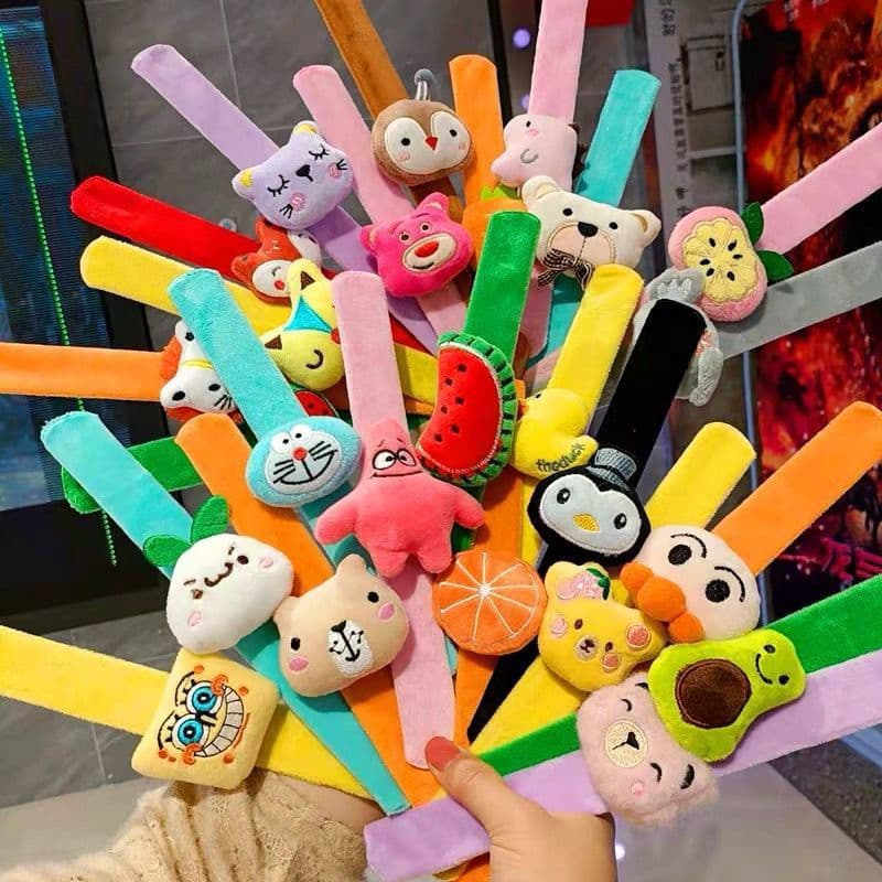 Plush Cute Toss Couple Bracelet Snap Band Wedding Cartoon Wedding Snap Mascot Children's Creative Gift