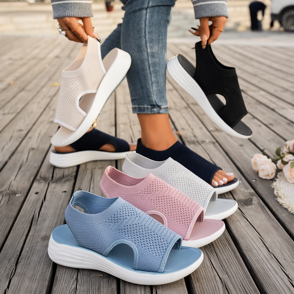 2026 casual new summer fashion casual sandals soft bottom cross-border fashion beach shoes Fei Zhinv foreign trade sandals