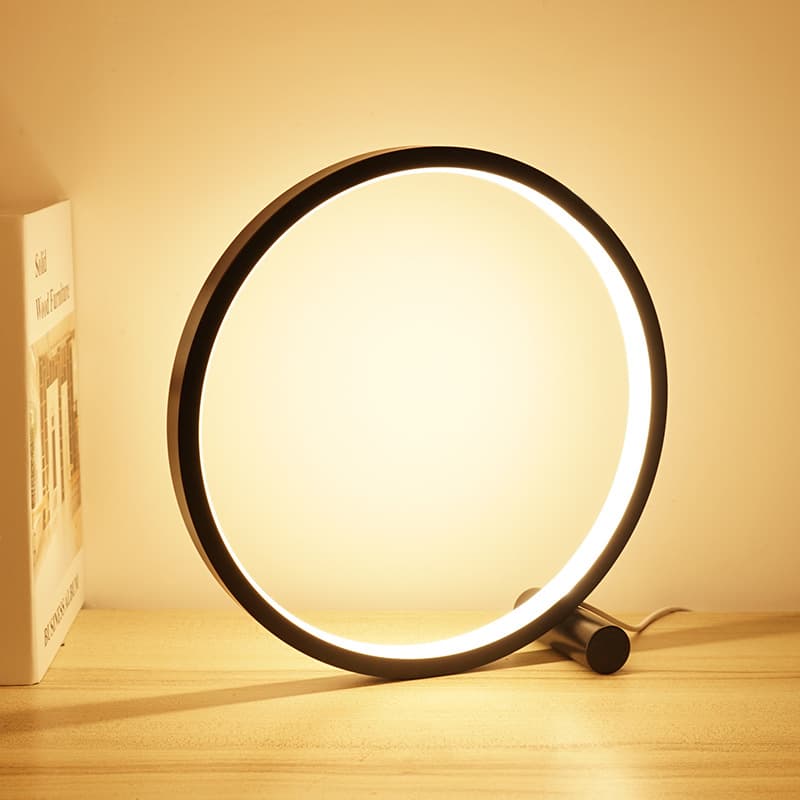 USB Bedroom Bedside Table Lamp Touch Sensor Dimmable Round Ins Girl Night Light Supply Cross-border Amazon