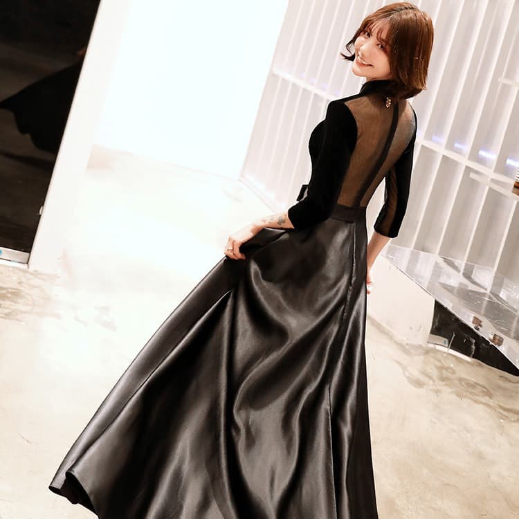 Black Evening Gown Light Luxury Small New Spring Banquet Luxury Hostess Dress/Evening/Evening Wear Gown
