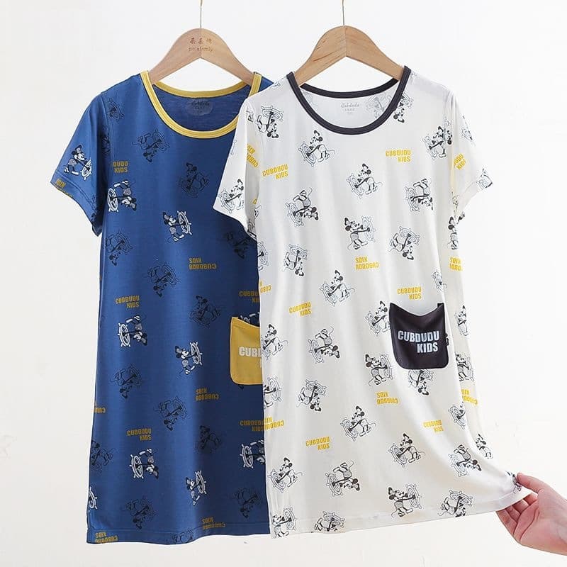 Children's Pajamas, Boys' Pajamas, Summer Ice Silk Modal Short-Sleeve Baby Homewear, Medium and Large Kids' Thin Boys' Pajamas