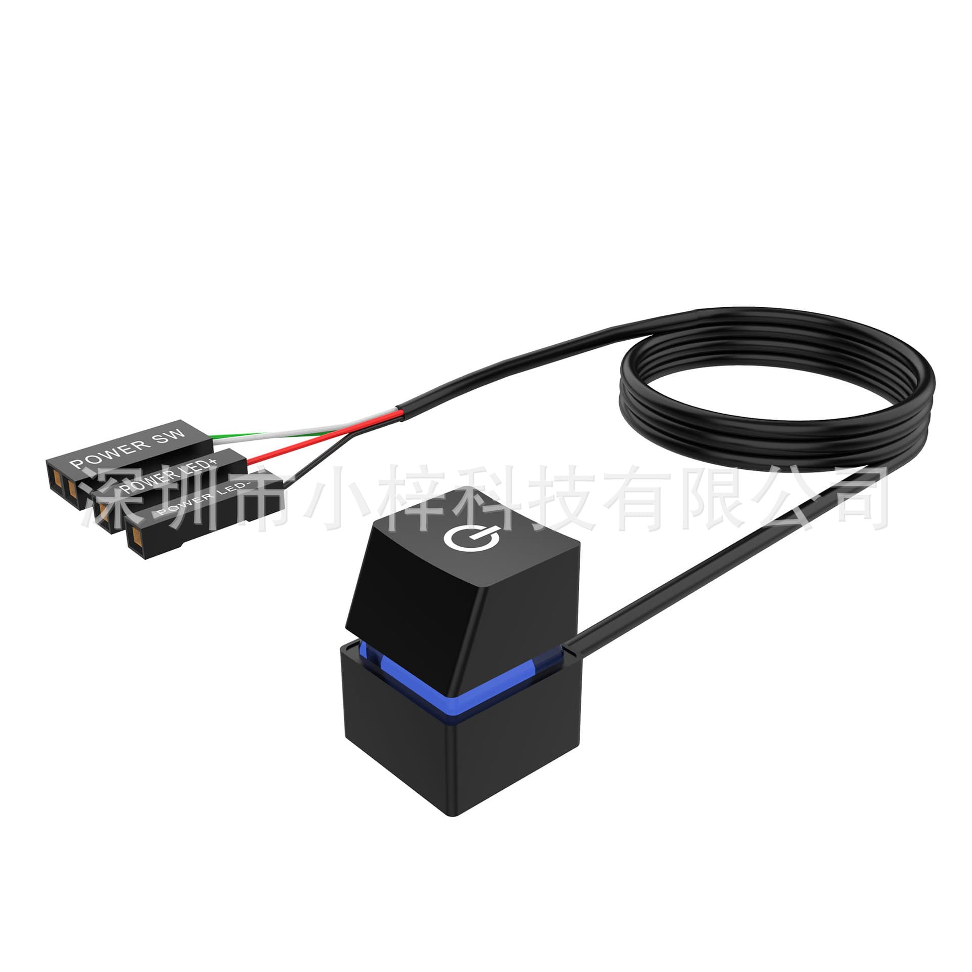 Desktop Computer Switch Extension Cable Internet Cafe Computer Startup Compact Button