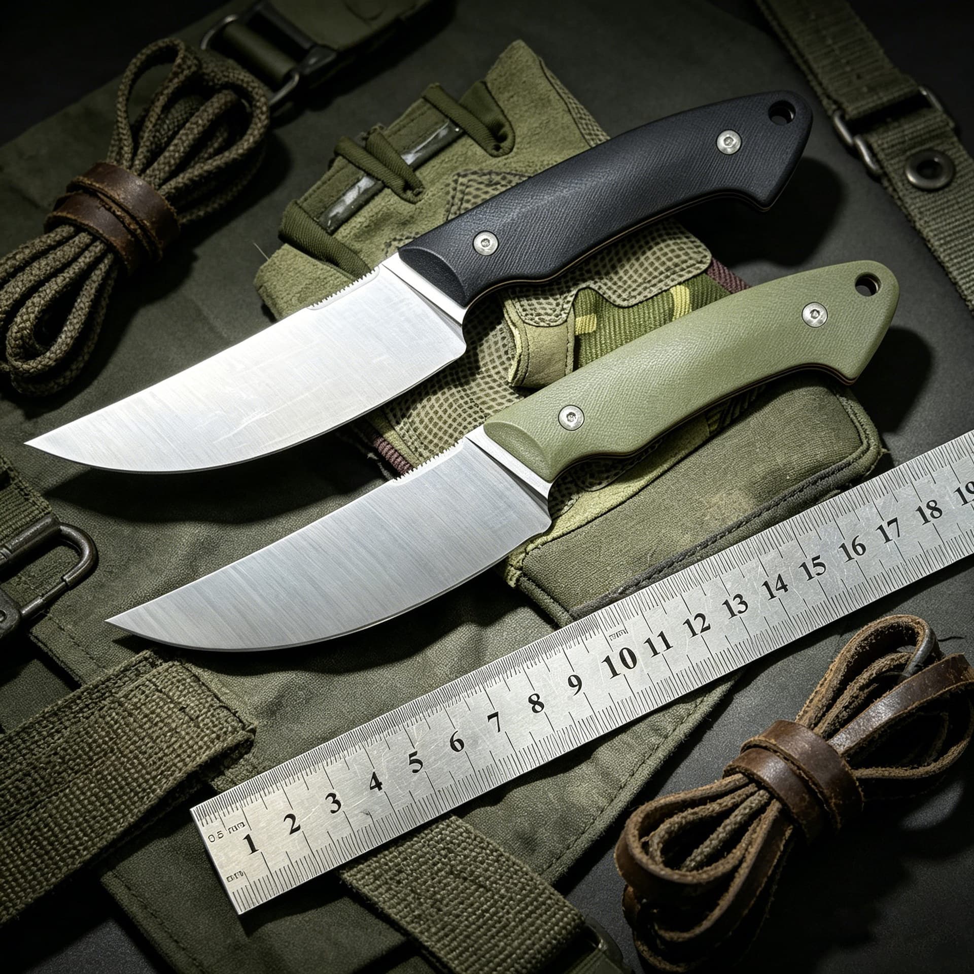 New Outdoor Straight Knife Factory Direct Outdoor Camping Survival Knife High Hardness Household G10 Handle with K Sheath Stainless Steel