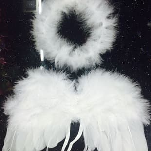 Newborn Photography Outfit, Full Month Photo Baby Angel Feather Wings, Cute Mini Prop