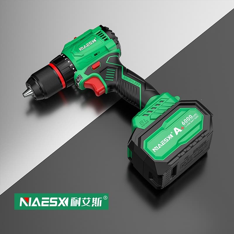 NICE Cordless Brushless Drill High Power 4815 Large Capacity Lithium Drill Multi-Function Impact Drill Pistol Grip