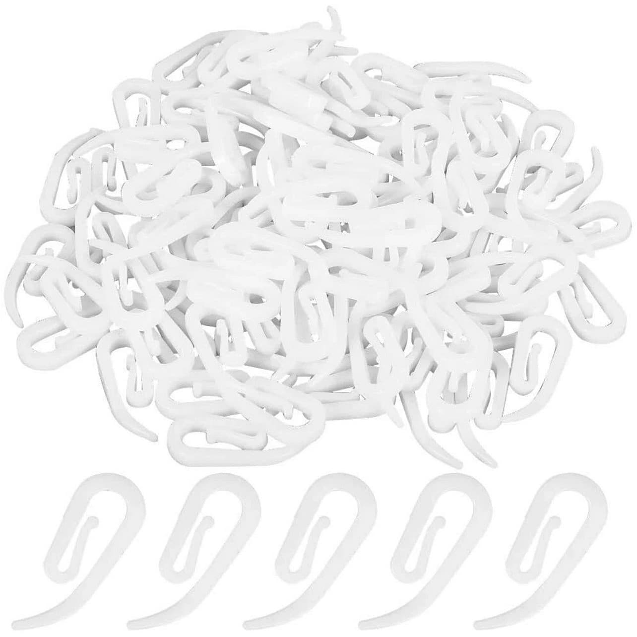 Car curtain hooks, plastic curtain hooks, bag hooks, white curtain hook accessories, cross-border pin plastic hooks