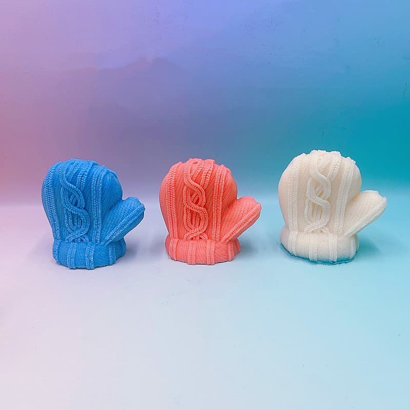 Woolen Gloves Scented Candle Silicone Mold DIY Christmas Woolen Gloves Plaster Home Decorative Mold