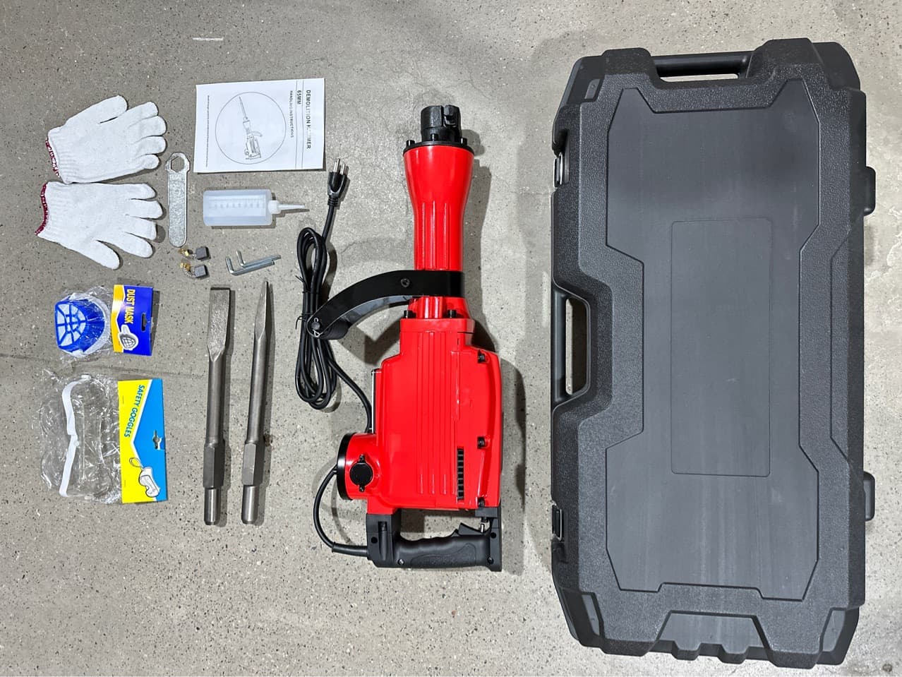 Foreign Trade Export 65 Mining Wall Demolition and Stone Breaking 2200W Single-Use High-Power Demolition Electric Hammer Heavy-Duty Impact Drill