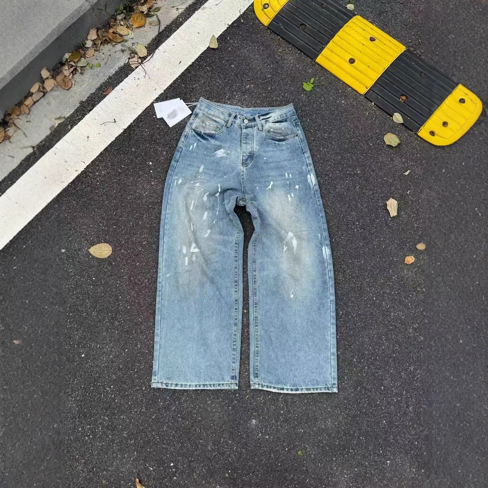 Niche Jeans Affordable and Correct Version, Washed American Versatile Unisex Loose Straight-Leg AC Style Pants