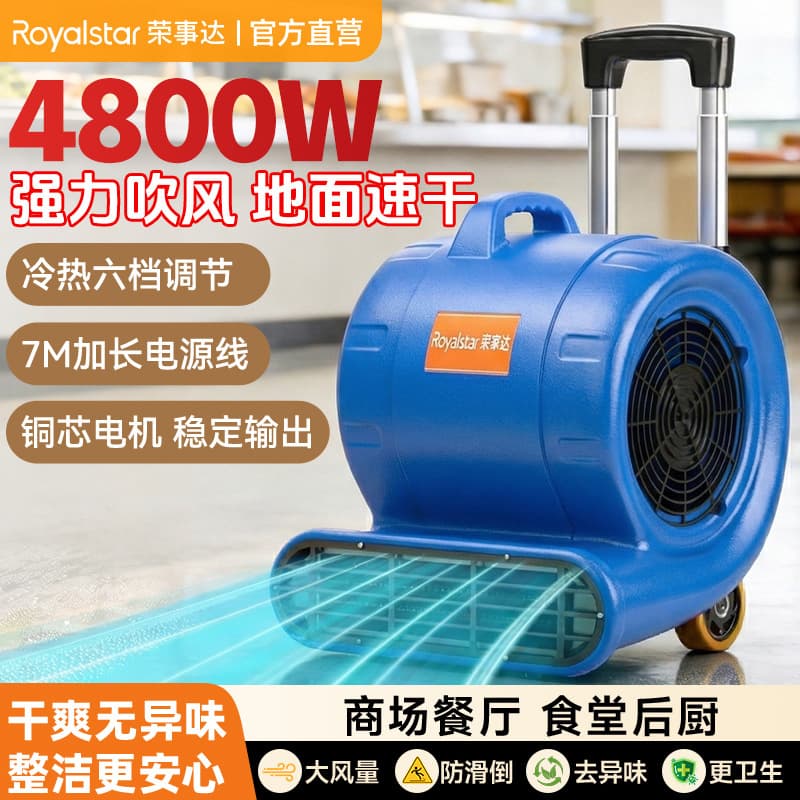 Rongshida Floor Dryer Commercial High Power Small Household Use Bathroom Toilet Floor Drying Machine
