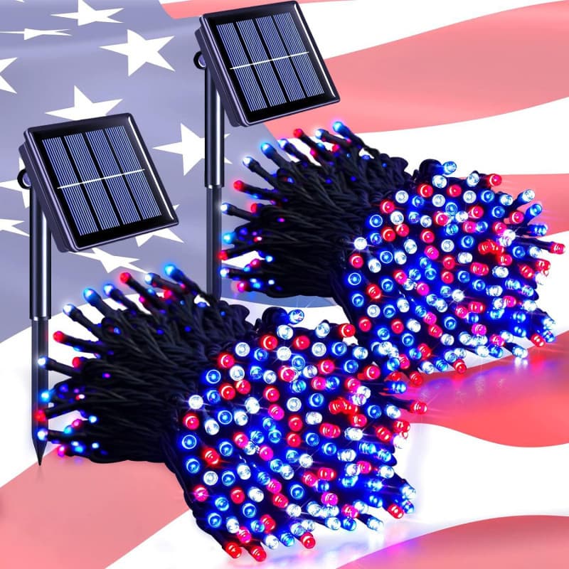 Outdoor LED Solar String Lights Christmas Holiday Yard Garden Decoration Starry Fairy Lights