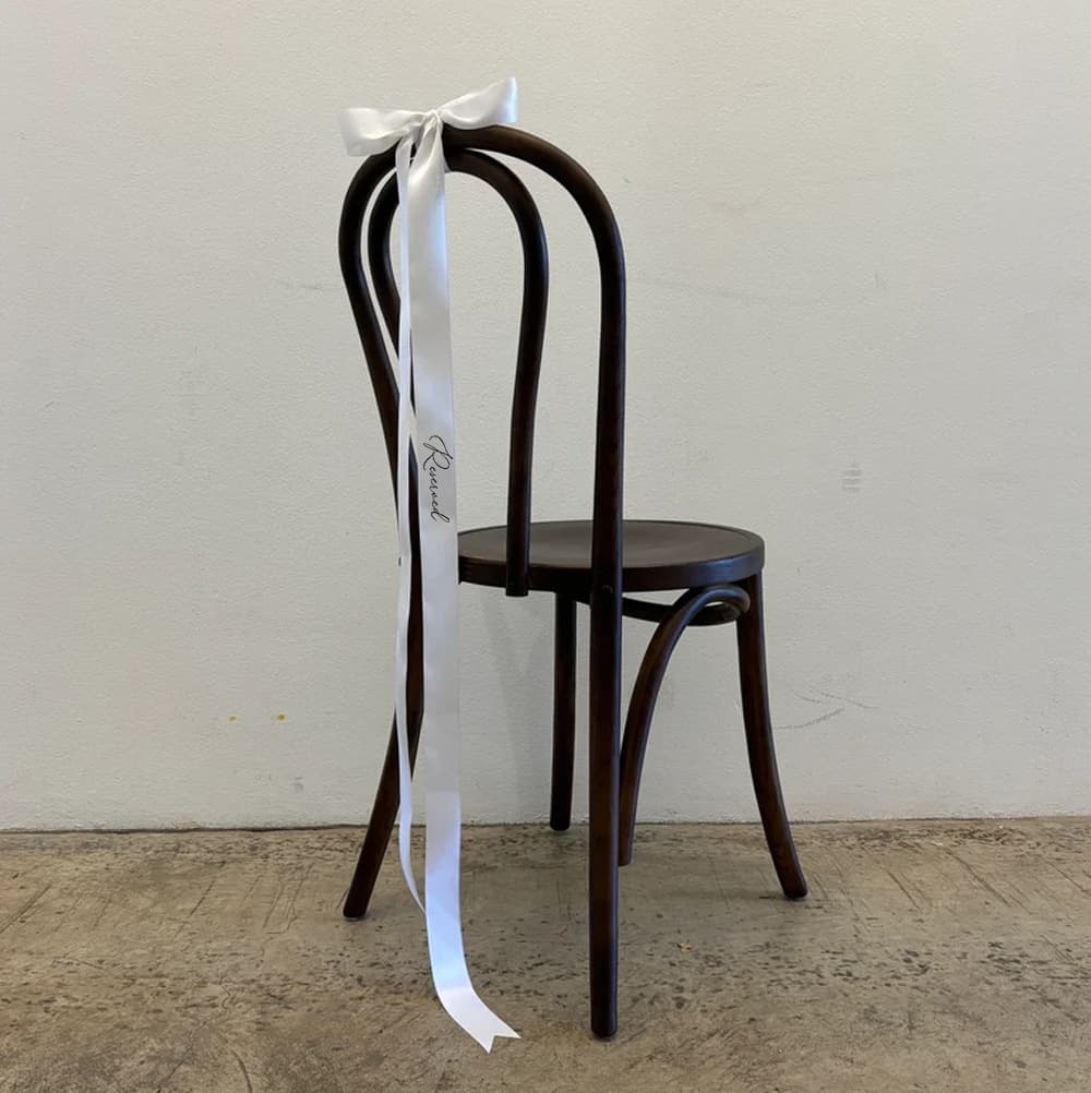 Cross-Border Wedding Chair Back Decoration Ribbon Reserved Logo Ribbon Party Event Chair Back Strap