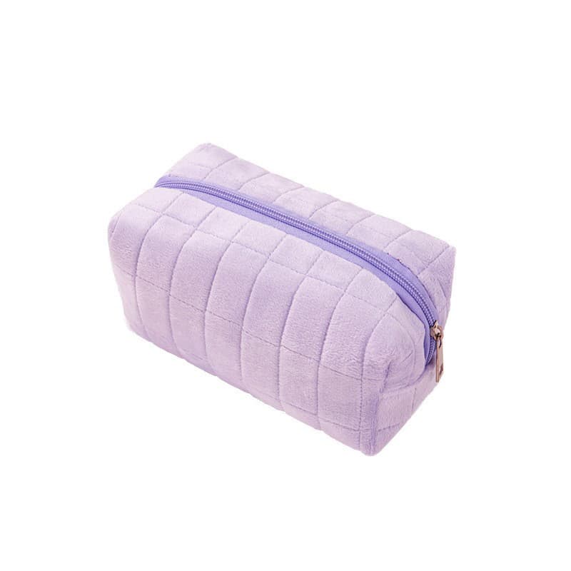 Cross-Border Suede Cosmetic Bag, Large-Capacity Storage Bag That Fits in a Bag, Portable and Stylish
