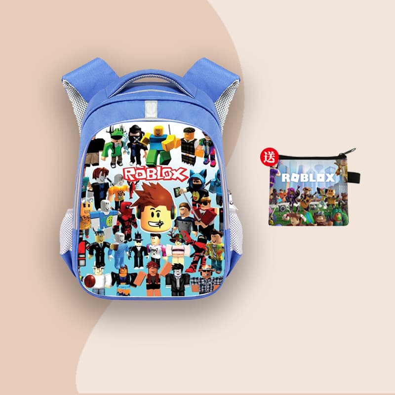 New Roblox Schoolbag Children's Burden-Reducing Spine Protection Backpack Student Large-Capacity Double-Layer Storage Backpack Wholesale