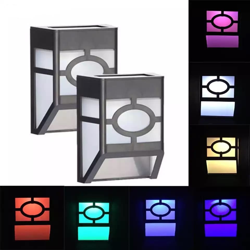 Solar retro wall lamp LED window pane lamp square lamp multi-functional energy-saving retro style solar panel
