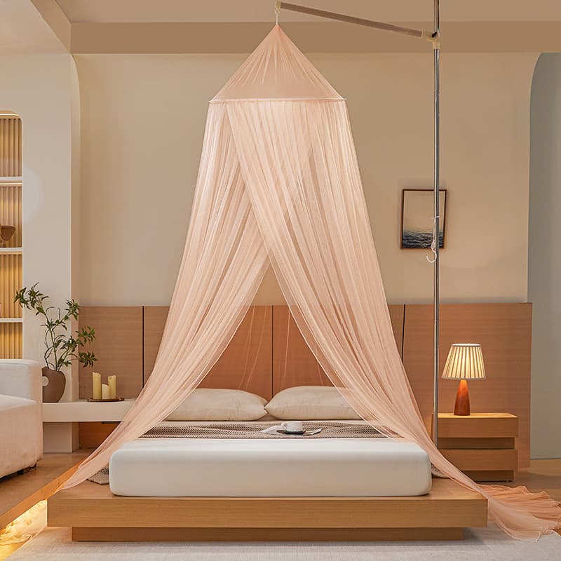 Dome Mosquito Net for Home Kids Princess Style Ceiling-Mounted Bed Canopy No-Installation Hanging Round Mosquito Net Single Door Bed Canopy