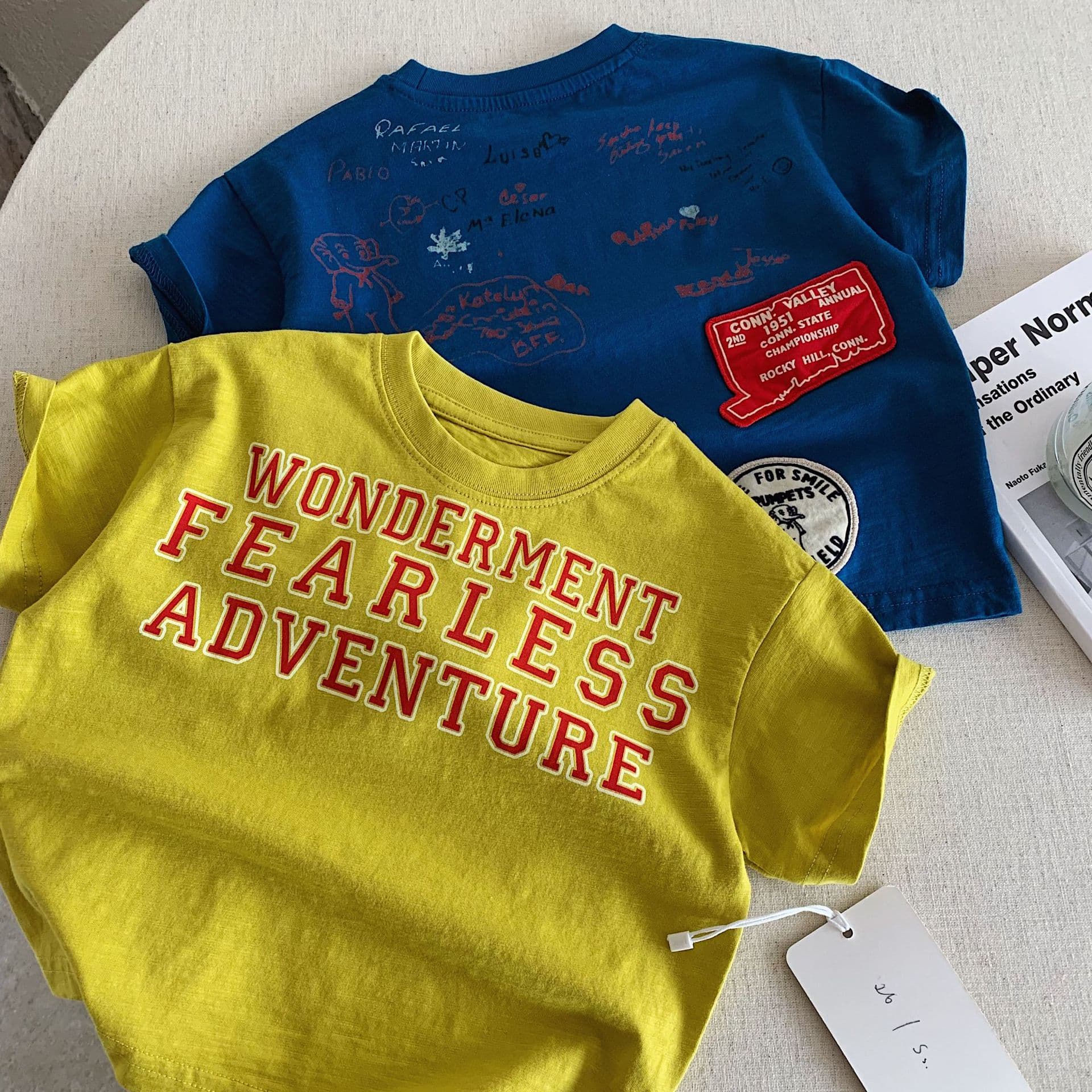 Children's T-Shirt 2026 Summer New Kids Printed Patch Short Sleeve T-Shirt Boys Girls Lightweight Fashion Summer Must-Have