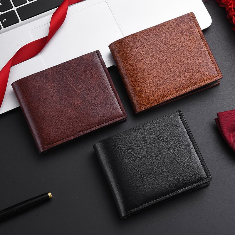 Factory Wholesale Leather Student Wallet Men's Short Wallet Driver's License Men's Wallet Card Holder All-in-One Wallet