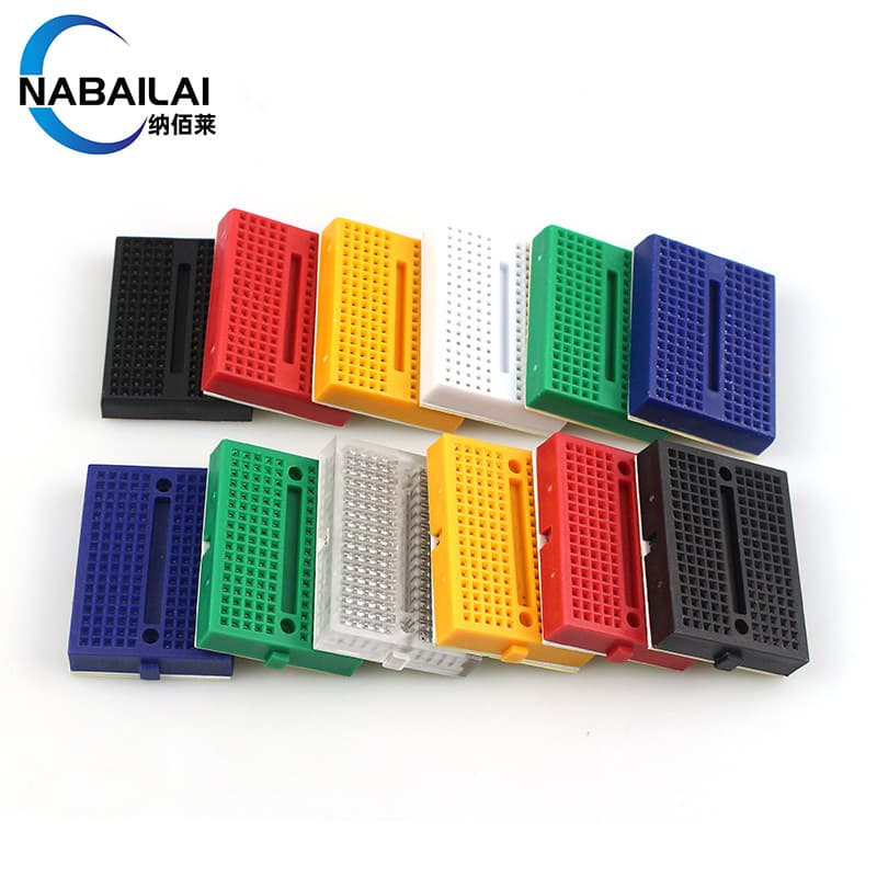 SYB-170 mini micro small breadboard, experimental board, circuit board perforated board, 35x47mm, colorful