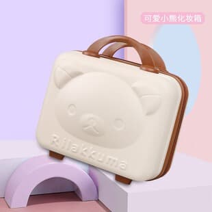 14-inch Carry-on Luggage Trolley Case Small Suitcase Gift Cartoon Storage Cosmetic Bag with Password Lock