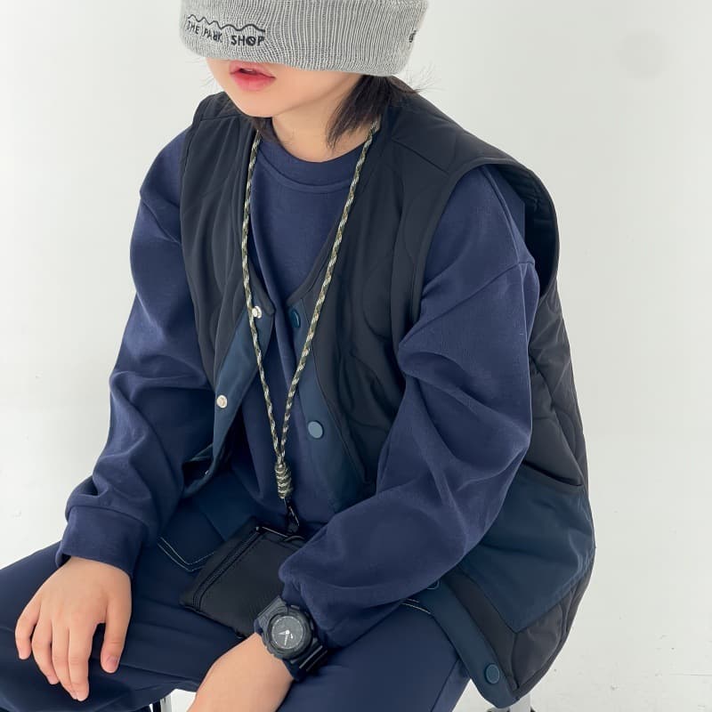 Children's Vest 2025 Autumn New Thickened Cotton-Padded Vest Boys Casual Label Cardigan Vest Trendy Vest