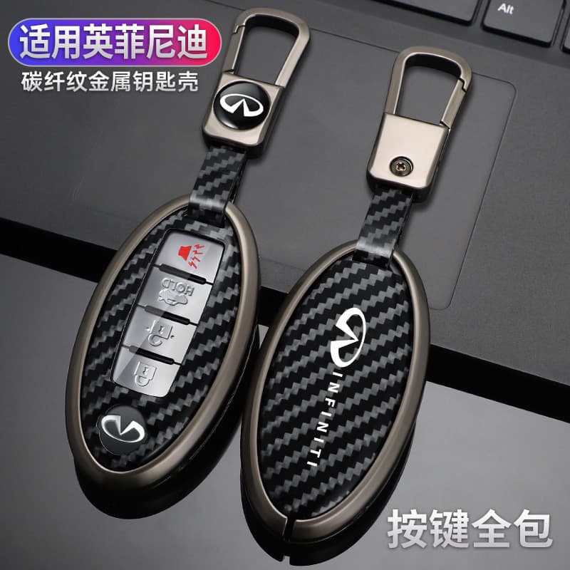 Compatible with Infiniti Q50L Key Case QX50/Q70L Full Coverage Key Shell G25 Clip FX35 Car Specific Cover