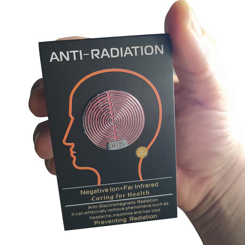 Negative Ion Metal Phone Sticker 24K Round Mesh Anti-Radiation Phone Sticker Radiation Shielding Protective Sticker