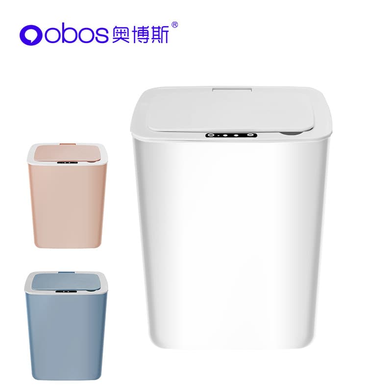 Smart Trash Can Sensor Type for Kitchen, Bedroom, Living Room, Bathroom with Lid Silent Sanitary Bucket Manufacturer Fully Automatic