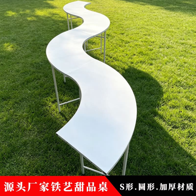 New Iron Dessert Table Outdoor Lawn Wedding Decoration Round Table Party Engagement Banquet Decor Dessert Stand Cake Stand
